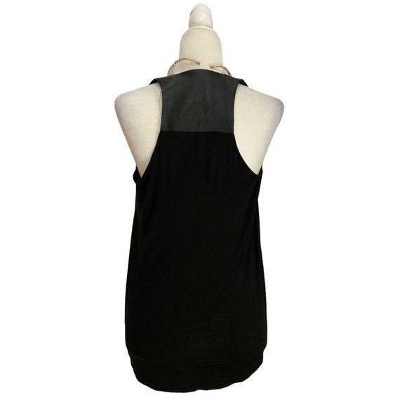 Mason Tank Top with Lamb Leather accent Panel - Picture 3 of 10